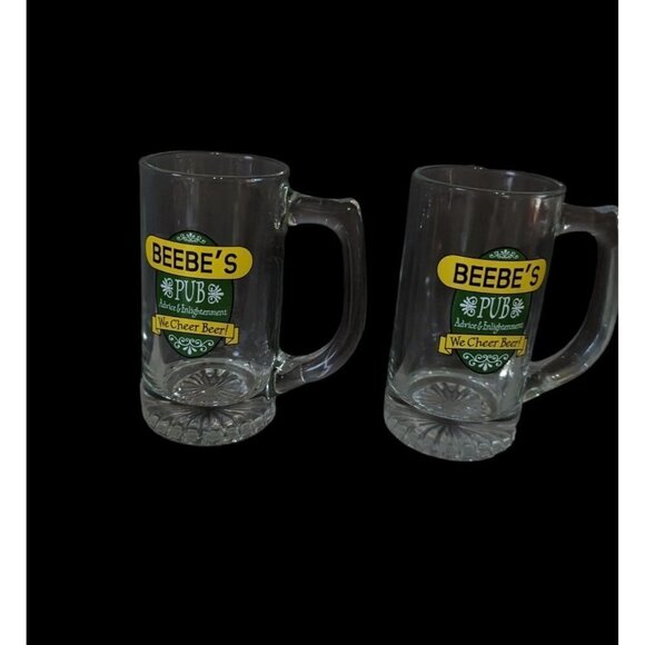 BEEBE'S PUB Advice & Enlightenment No Cheer Beer glass beer mug 12pz - Picture 6 of 10